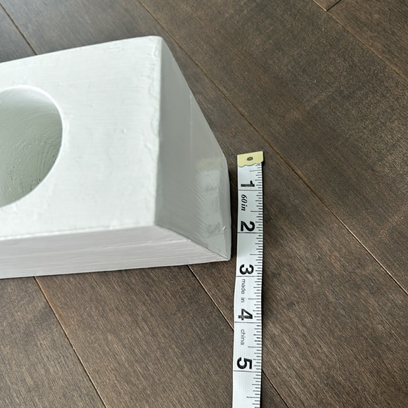 MAGNOLIA HOME White Wooden Sugar Mold, Plant Candle Holder Decor, Joanna Gaines - Picture 8 of 9